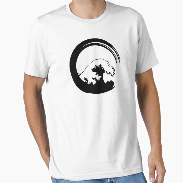 Aperçu de l'œuvre Enso zen circle avec La grande vague de Kanagawa créée et vendue par La Font.
