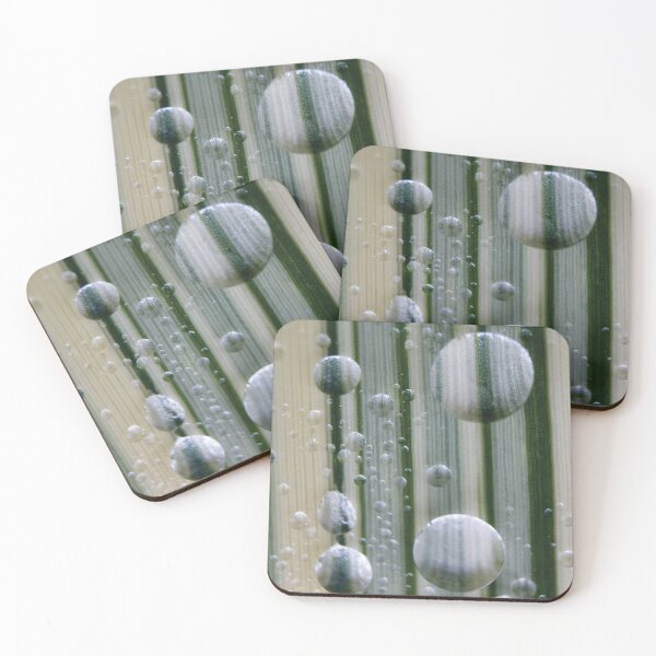 Item preview, Abstract rain drops on variegated grass designed and sold by Latch Farm  Studios.