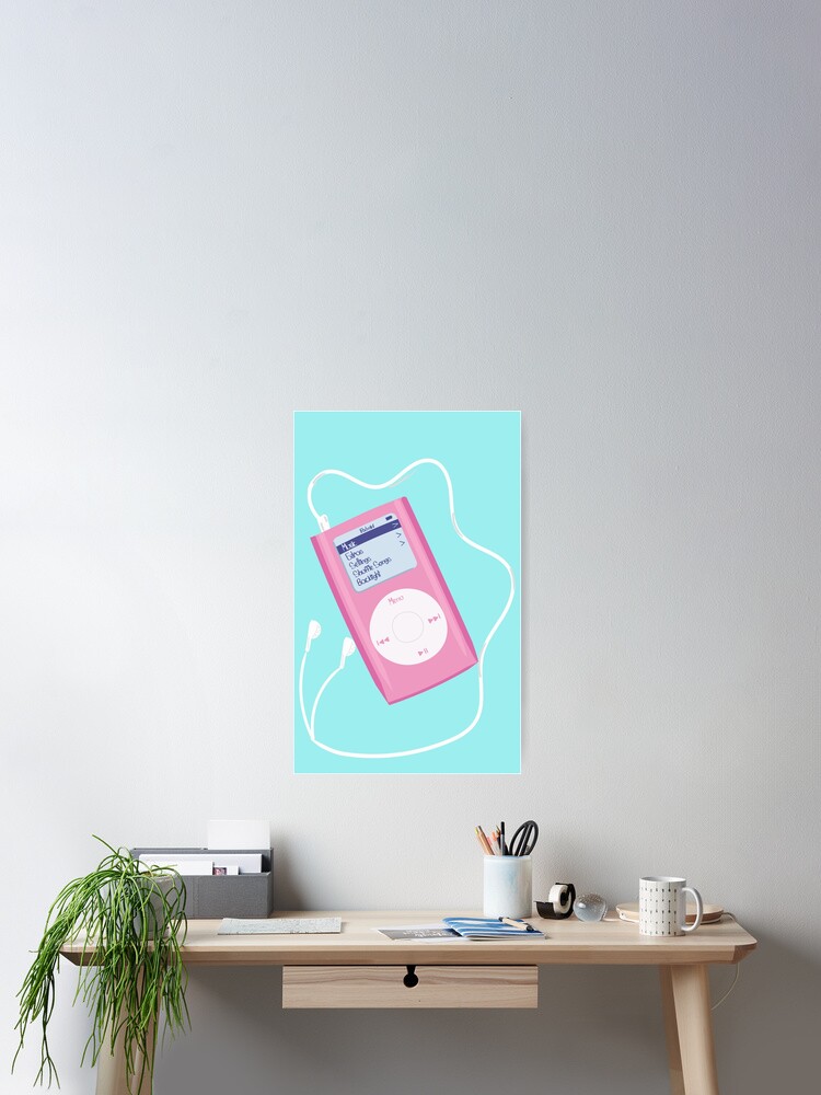 Apple Ipod illustration. Colorful Vintage music original. 00s Nostalgia |  Poster