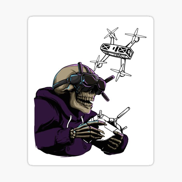 Item preview, New 2020 Exclusive DJI Style FPV Skull Pilot PeshiFpv Drone Freestyle  designed and sold by Peshi FPV.