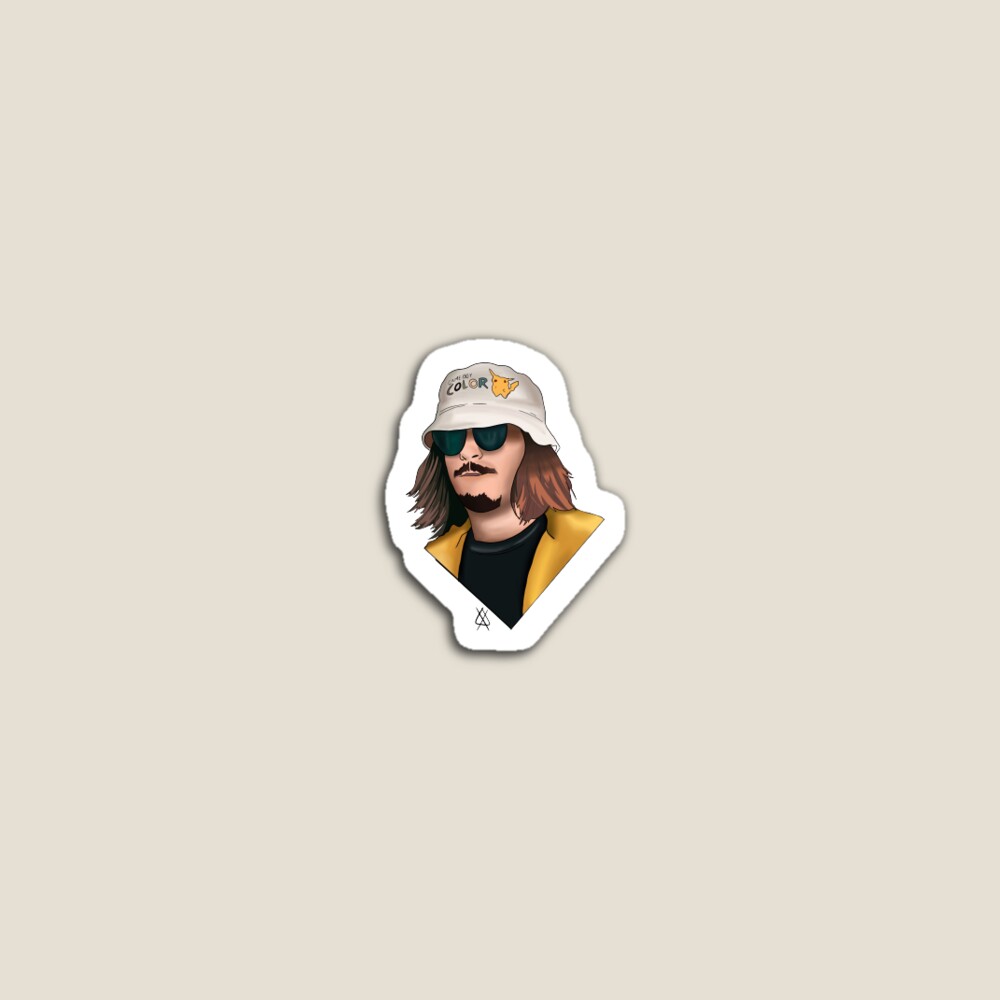 Rapper Lorenzo in drawing Sticker by tibxart | Redbubble