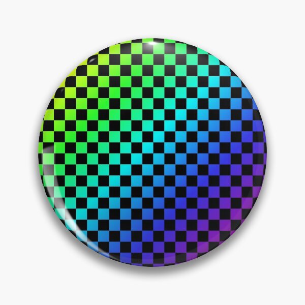 Item preview, Checkerboard pattern rainbow colors colorful black designed and sold by ChrissiCreation.