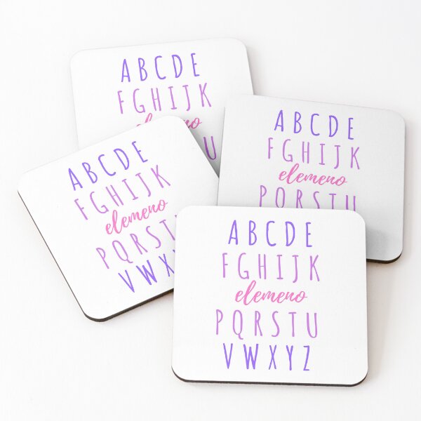 Item preview, ABC elemeno Purple and Pink designed and sold by Kirsten Uecker.