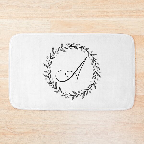 Item preview, A initial in a floral wreath designed and sold by Kari Nichols.