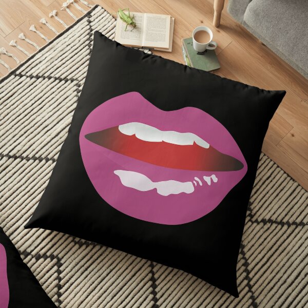 A loving smile of a Mouth 002 Floor Pillow