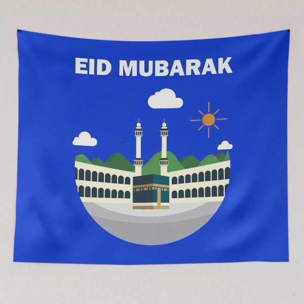Item preview, Eid Mubarak Happy Eid al-Fitr al-Adha Ramadan Kareem The Great Mosque of Mecca al-Masjid al-Haram Gift designed and sold by Best Arts.