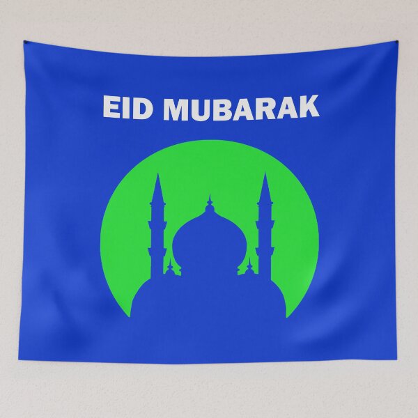 Item preview, Eid Mubarak Happy Eid al-Fitr al-Adha Ramadan Kareem Green Mosque Masjid Gift designed and sold by Best Arts.