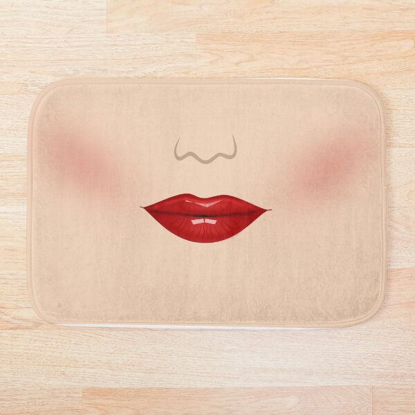 Aperçu de l'œuvre Illustration des lèvres rouges de la belle femme. Masque visage fard à joues et sourire créée et vendue par BigAl3D.