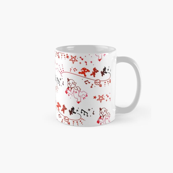 Red White Satyr Pattern Classic Mug