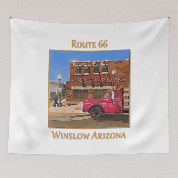 Item preview, Corner in Winslow Arizona, Route 66, Eagles song Take it Easy - WelshDesigns designed and sold by welshdesigns.