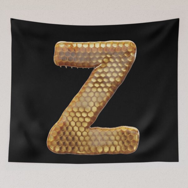 Item preview, Z Letter 3d Honey Alphabet Font designed and sold by HelloFromAja.