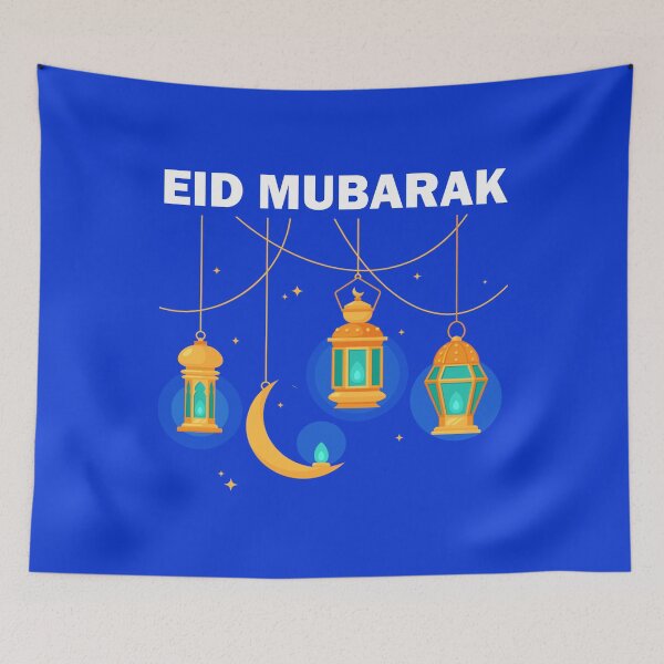 Item preview, Eid Mubarak Happy Eid al-Fitr al-Adha Ramadan Kareem Yellow Lantern Fanous Crescent Gift designed and sold by Best Arts.