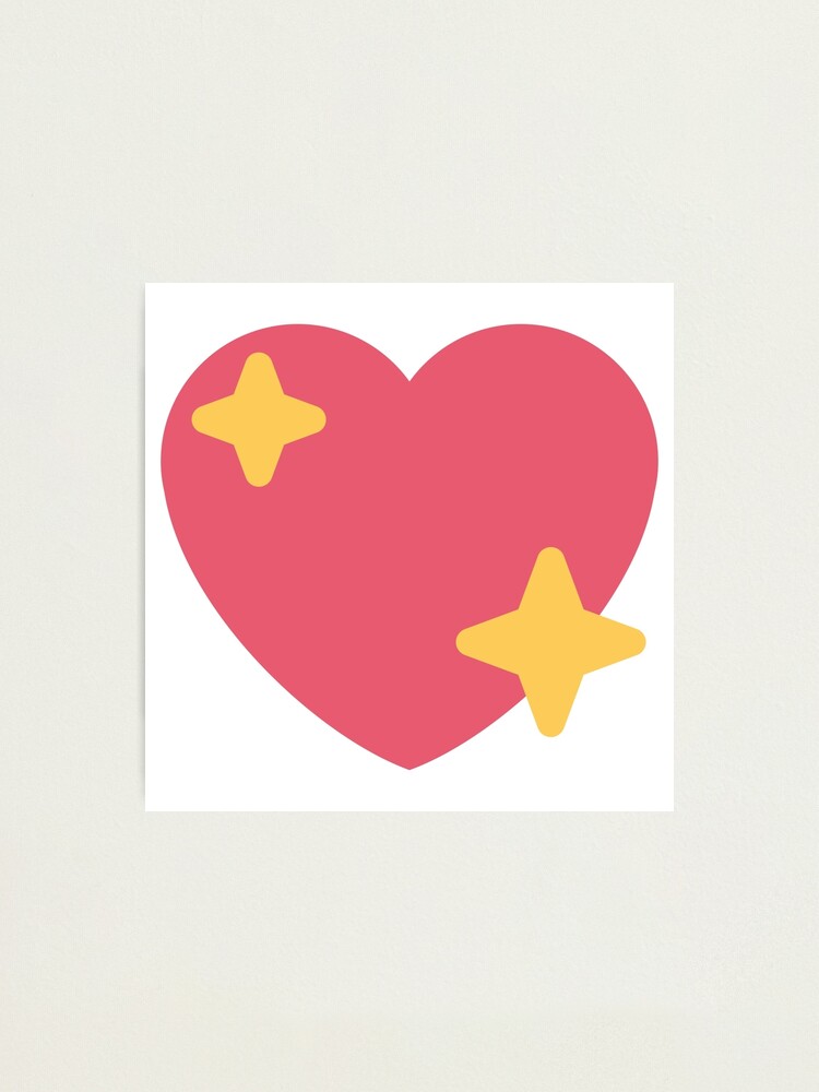 Funkelnde Sterne Herz Emoji Fotodruck Von Winkham Redbubble
