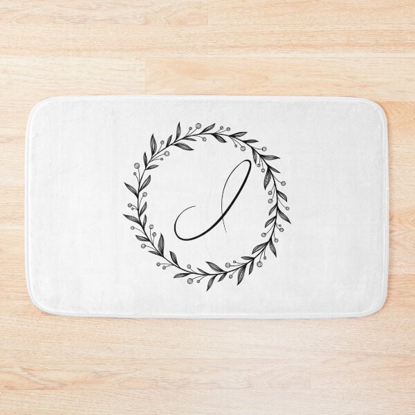 Item preview, I initial in a floral wreath designed and sold by Kari Nichols.