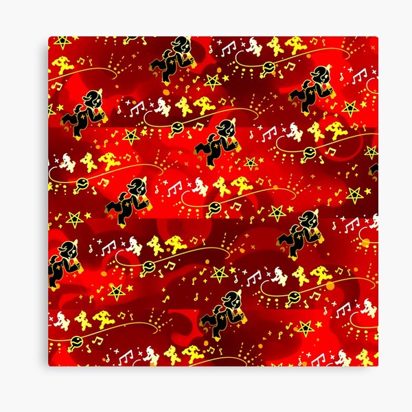 Gold Red Satyr Pattern Canvas Print