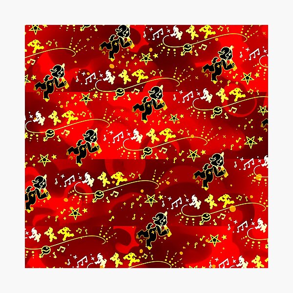 Gold Red Satyr Pattern Photographic Print