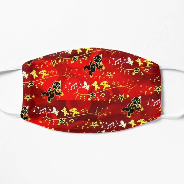 Gold Red Satyr Pattern Flat Mask