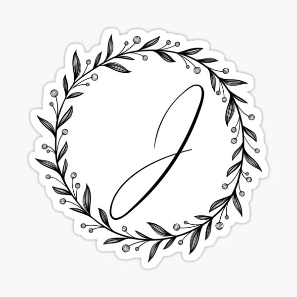 Letter J Initial Black White Money Clip