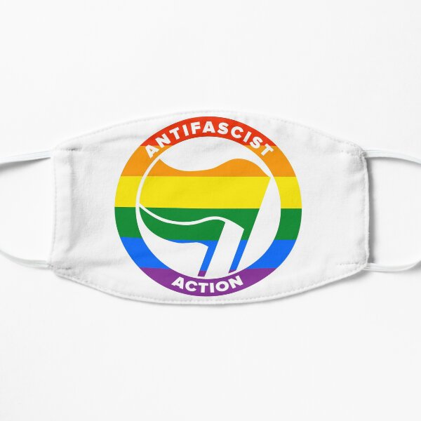 LGBT Flag Antifa Flat Mask