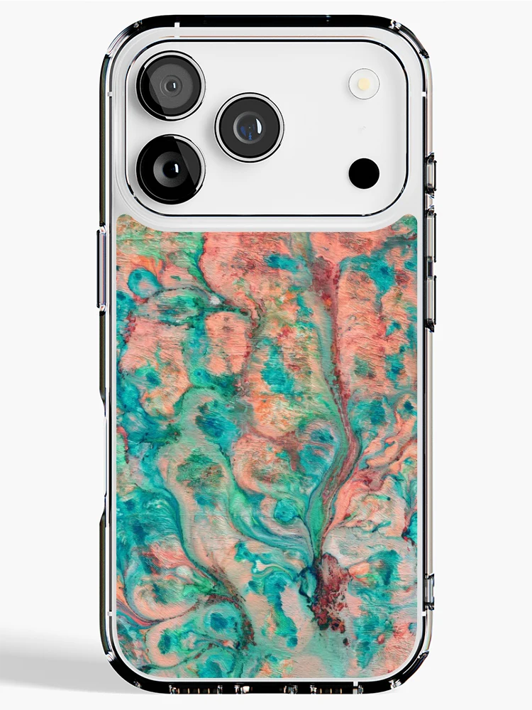 Thumbnail 1 of 5, iPhone Case, Blue Pink Abstract Pattern designed and sold by MyTribePatterns.