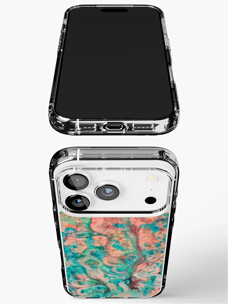 Thumbnail 3 of 5, iPhone Case, Blue Pink Abstract Pattern designed and sold by MyTribePatterns.