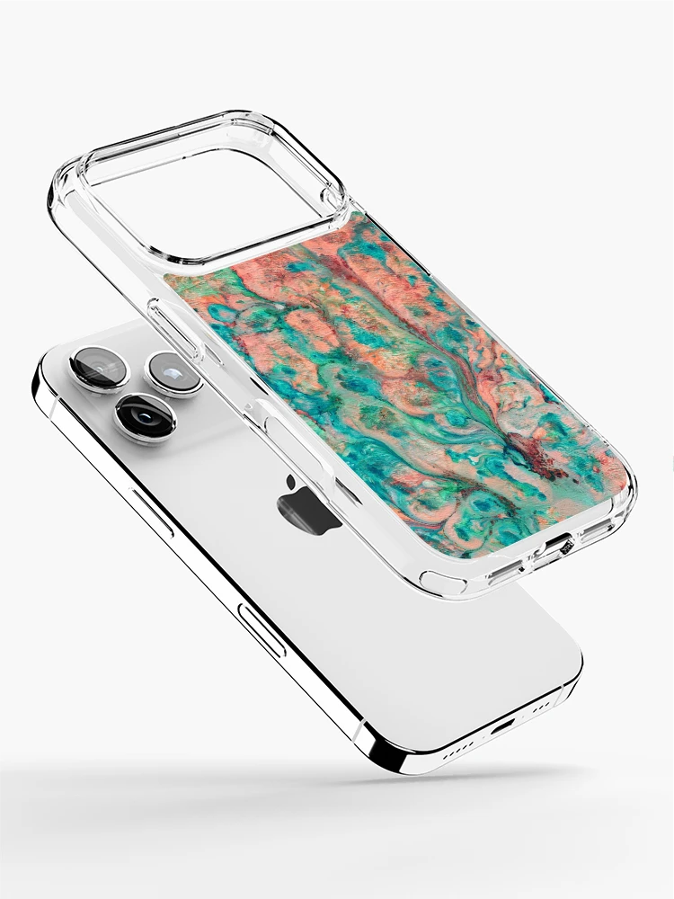 Thumbnail 2 of 5, iPhone Case, Blue Pink Abstract Pattern designed and sold by MyTribePatterns.