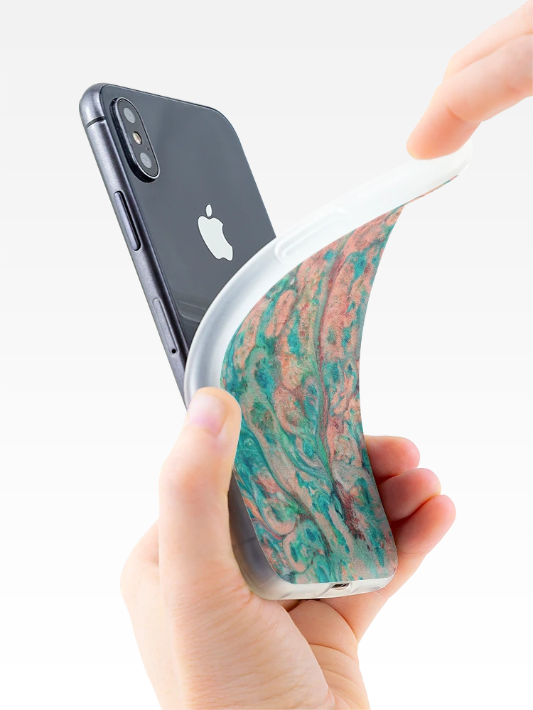 Thumbnail 4 of 5, iPhone Case, Blue Pink Abstract Pattern designed and sold by MyTribePatterns.