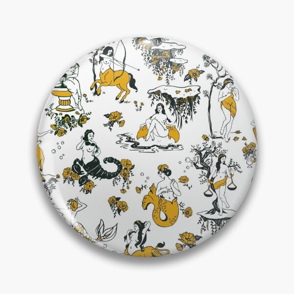 Item preview, Zodiac & Astrology Inspired Toile Pattern designed and sold by The Whiskey Ginger Design Shop.