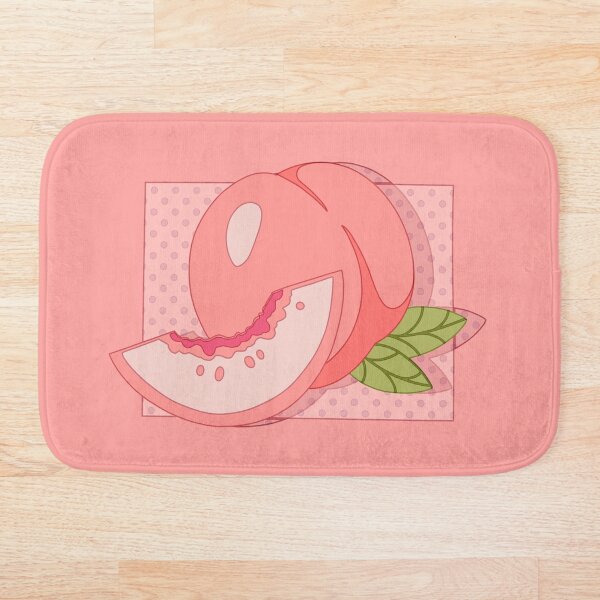 Cute peachy peach Bath Mat
