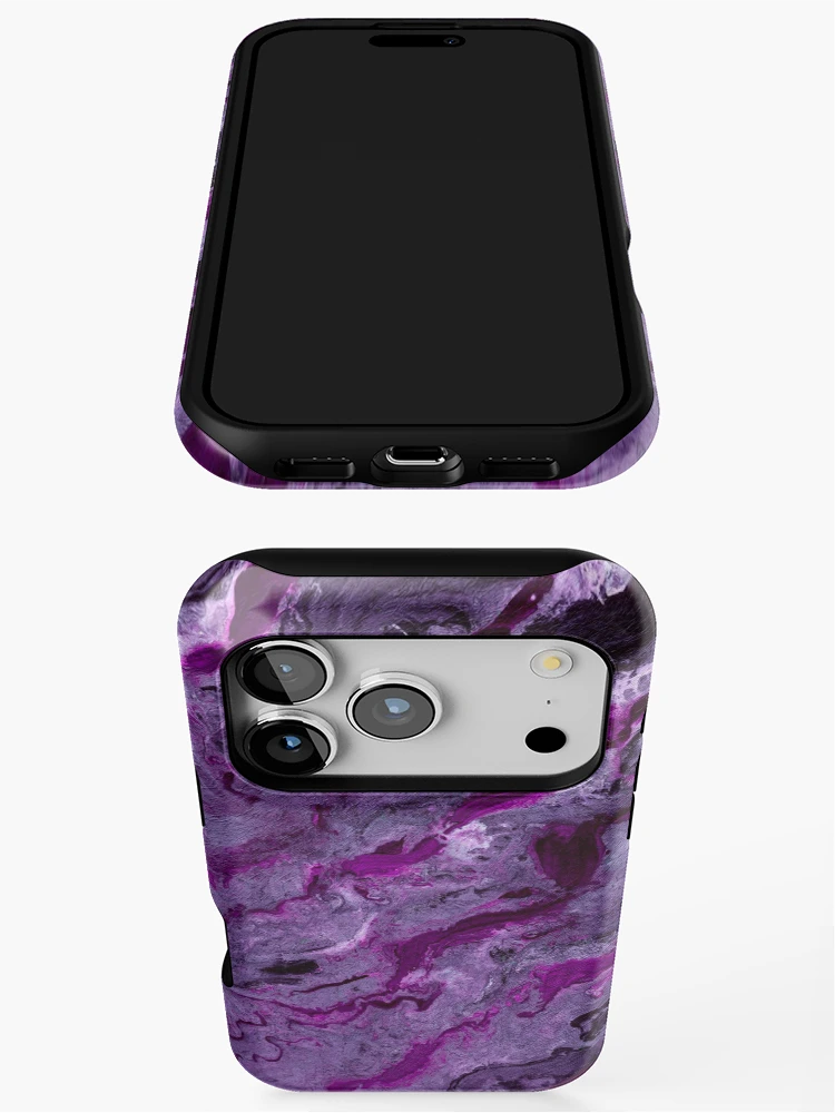 Thumbnail 3 of 4, iPhone Case, Purple Abstract Pattern  designed and sold by MyTribePatterns.