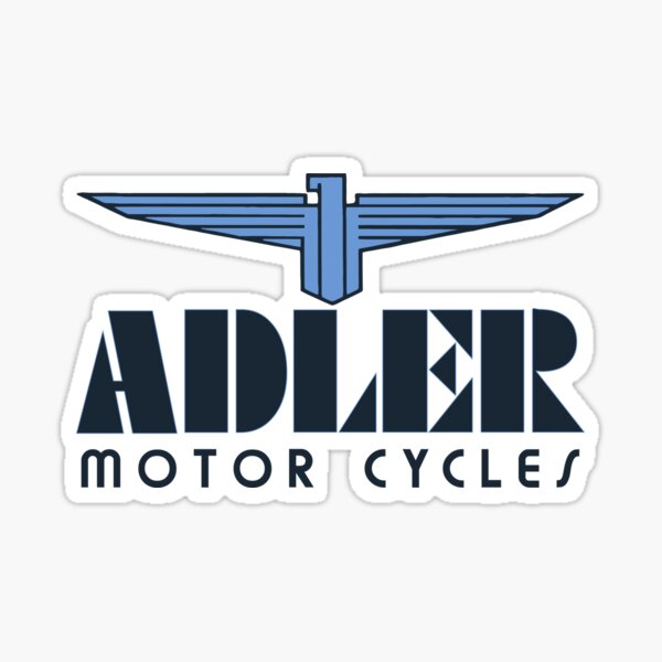 Art deco logo remake Adler motorcycles Sticker for Sale by aapshop