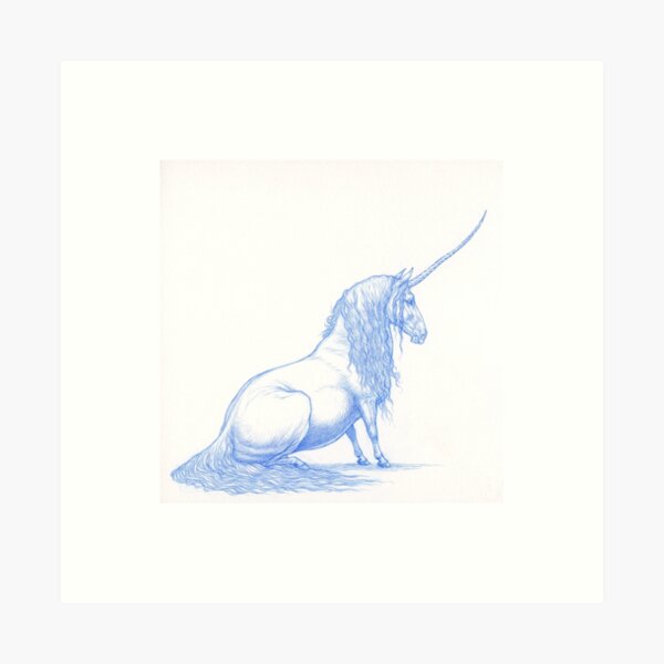 Pudgy Unicorn Art Print