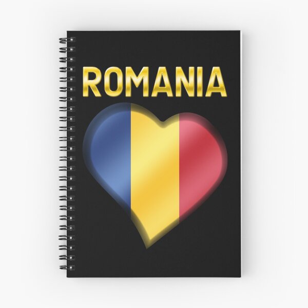 Item preview, Romania - Romanian Flag Heart & Text - Metallic designed and sold by Graphix.