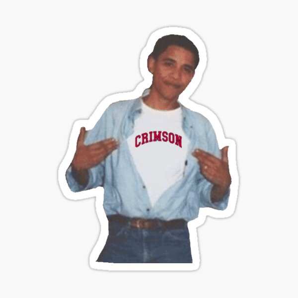 Obama Harvard Crimson Sticker