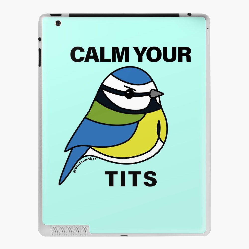 A Couple of Tits Hanging Out Blue Tit Funny Greeting Card Funny