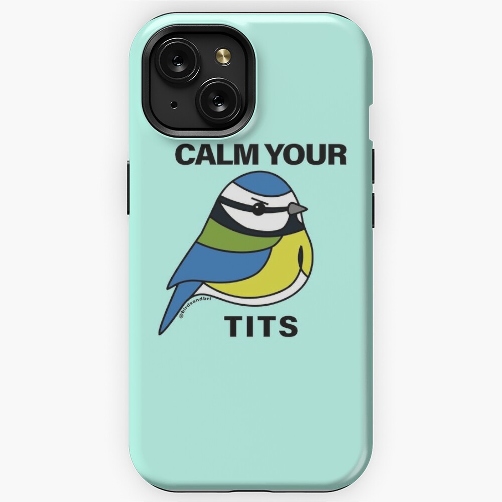 Calm Your Tits, Blue Tit Machine Embroidery 8 Hoop, Funny Quote, Funny Word  Pun, Bird Wall Art 