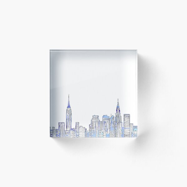 NYC Skyline Acrylic Block