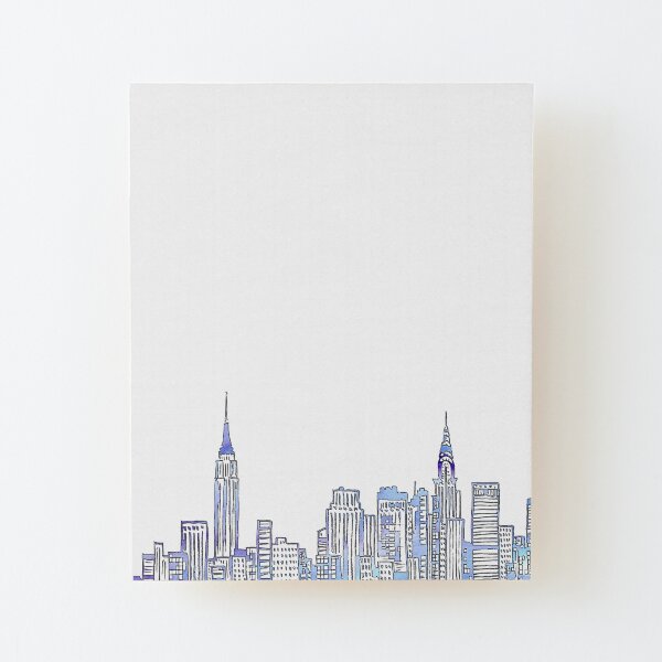 NYC Skyline Lámina montada de madera