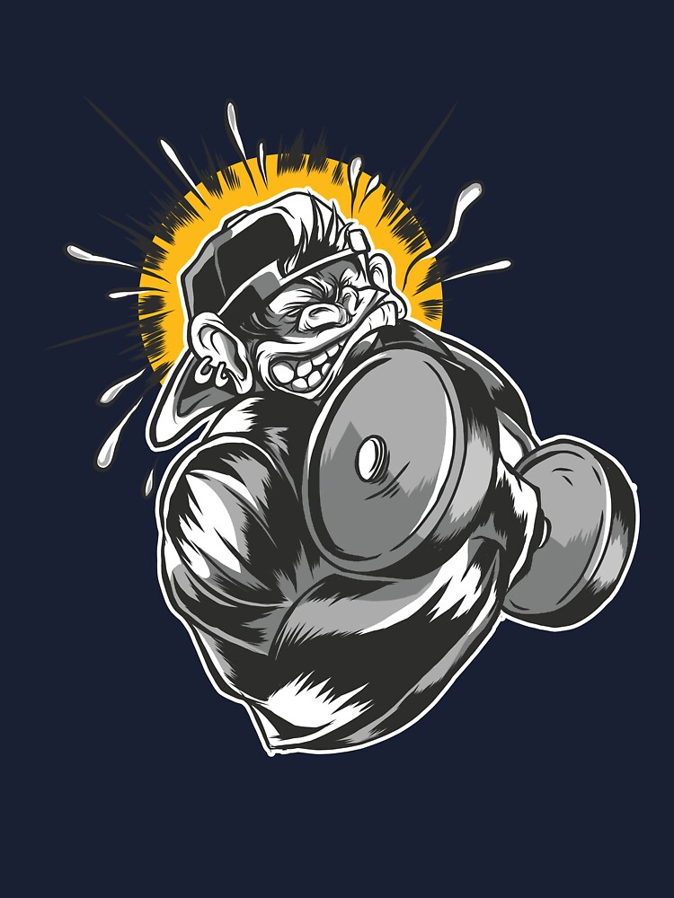 Strong ape gorilla gym concept  Kids T-Shirt for Sale by