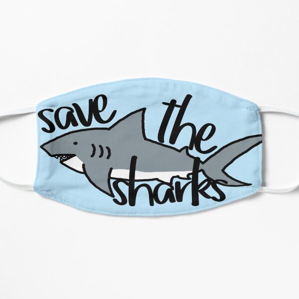Save the Sharks Flat Mask