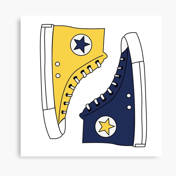 Item preview, Yellow & Blue Sneakers Sticker designed and sold by lennyandlee.