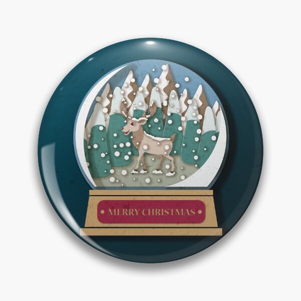 Item preview, Merry Christmas Snowglobe Reindeer designed and sold by Printables Passions.