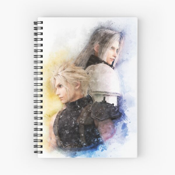 Item preview, Watercolor portrait of Cloud Strife and Sephiroth 2 designed and sold by PetsArt.