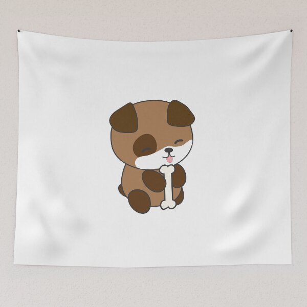Item preview, Smiley Dog and Bone | Cute Kids Kawaii designed and sold by clearvibes.