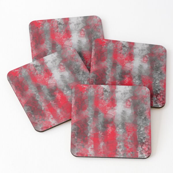Item preview, psychedelic geometric polygon shape pattern abstract in red and black designed and sold by Mrvell.