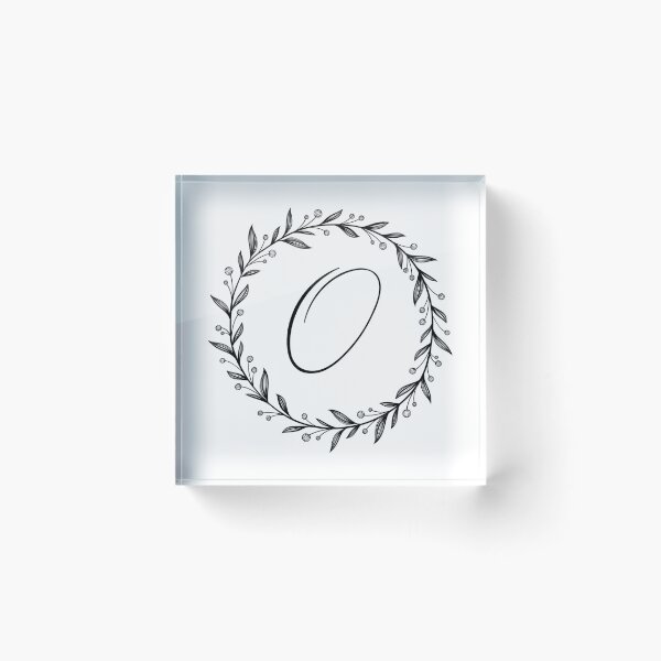 Item preview, O initial in a floral wreath designed and sold by Kari Nichols.
