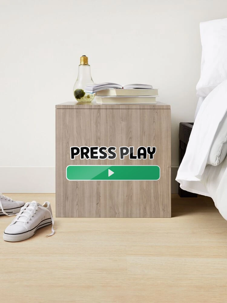 Press Play Button Sticker for Sale by Theresthisthing