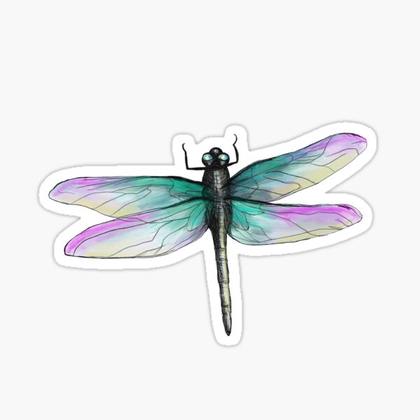 Watercolor Dragonfly Sticker