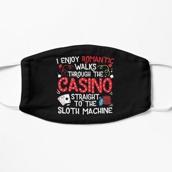Sloth Machine Casino Walks Gambling Gambler Gift Flat Mask