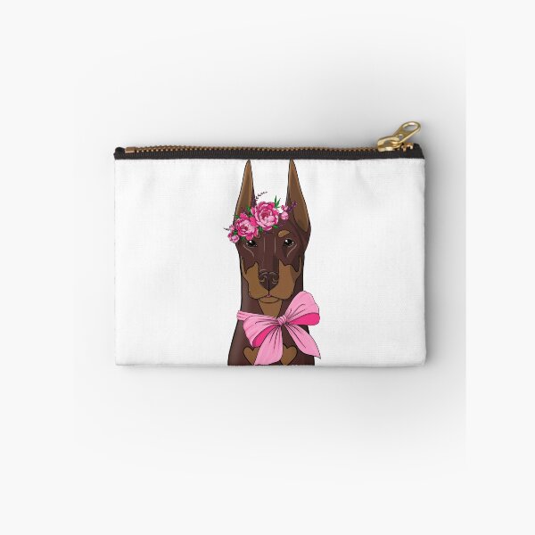 Item preview, Red Doberman flower girl designed and sold by Atelier Cupcake.